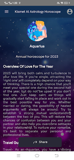 Kismet -AI Astrology Horoscope Screen 2