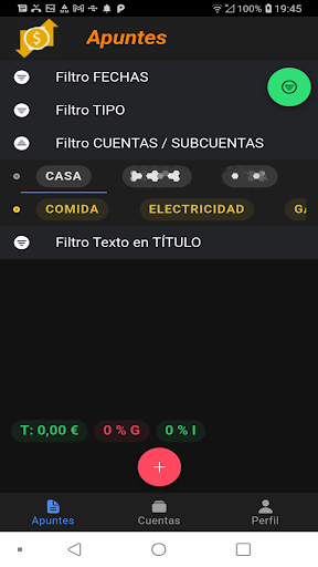 Android application FinanciF screenshort