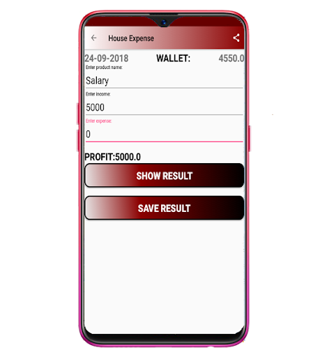 House Expense Screen 2