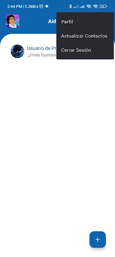 Android application Saludo2 screenshort