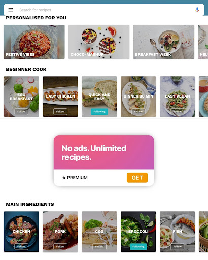 Screenshot of Japanese food recipes