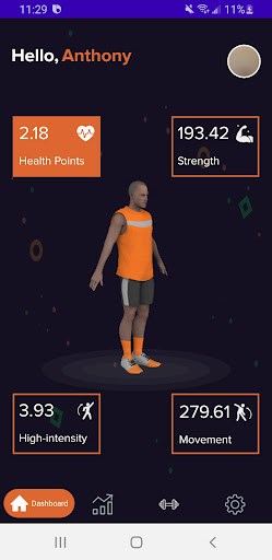 Android application Clava Fit screenshort