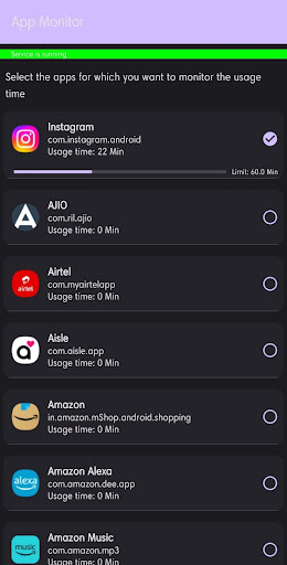App monitor Screen 2