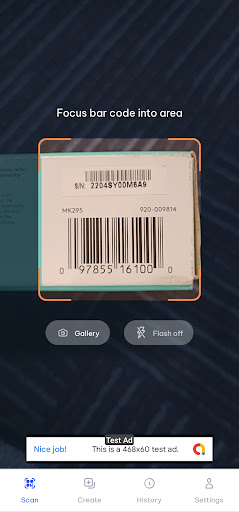 QR Scanner and Barcode Reader Screen 2