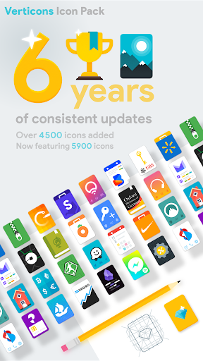 Android application Verticons Icon Pack screenshort