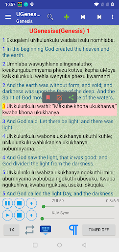 Android application Zulu English Audio Holy Bible screenshort