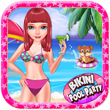 Bikini Girls Pool Party - Girls Swimming Pool Game icon
