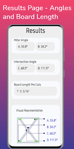 Android application Miter Angle: Angle Calculator screenshort