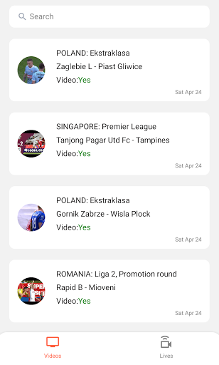 Soccer Videos Screen 3