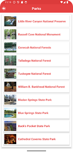 Alabama State Parks Screen 3