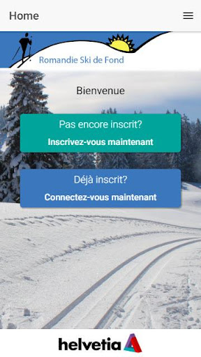 Android application Ski de Fond Carte d'accès screenshort