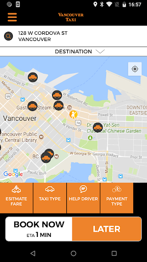 Android application Vancouver Taxi screenshort