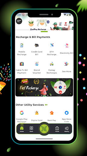 Android application ZuelPay - Recharge & Bill Pay screenshort