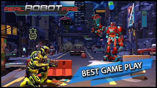 Real Robot Fire Battleground :