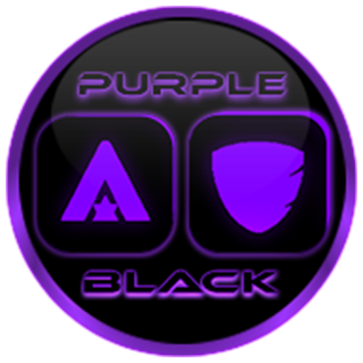 Flat Black and Purple IconPack logo
