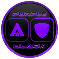 Flat Black and Purple IconPack
