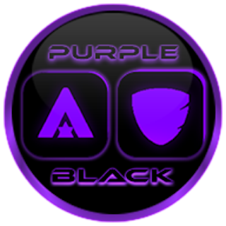 Flat Black and Purple IconPack