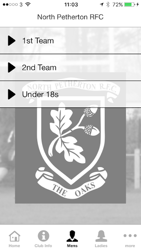 North Petherton RFC Screen 3