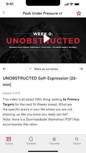 Android application Peak Under Pressure screenshort