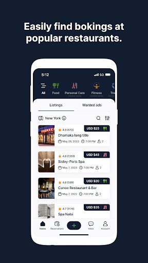 Wuw Wuw: Buy & Sell Bookings Screen 2