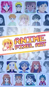 Anime Pixel Art Coloring Book