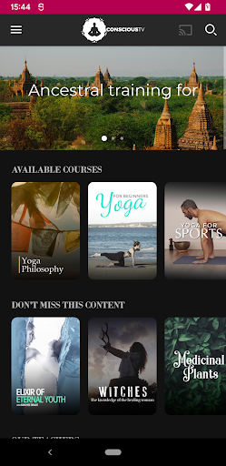 Android application ConsciousTV - Yoga and Health screenshort