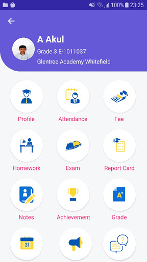 Glentree Academy - Parent App Screen 3