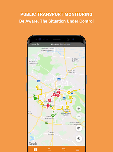 Android application Lviv Public Transport screenshort
