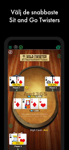 Poker på bet365: Texas Holdem Screen 3
