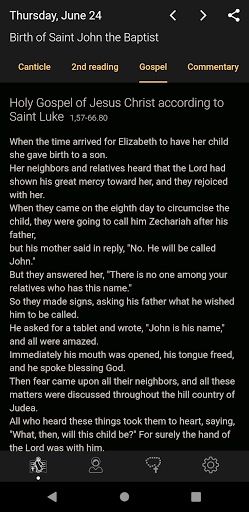 Evangelizo - Daily Gospel Screen 3