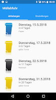 screenshot of Müllabfuhr - Kalender