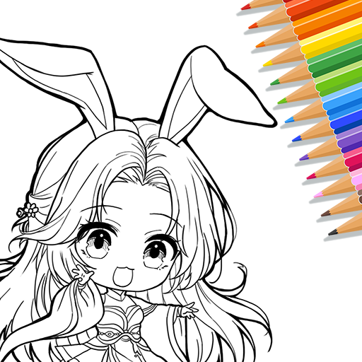 Cute Drawing : Anime Color Fan  Icon