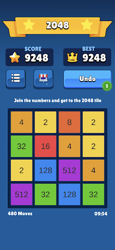 2048 Original Puzzle Game Screen 2