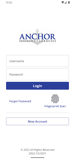 Android application Anchor Insurance Online screenshort