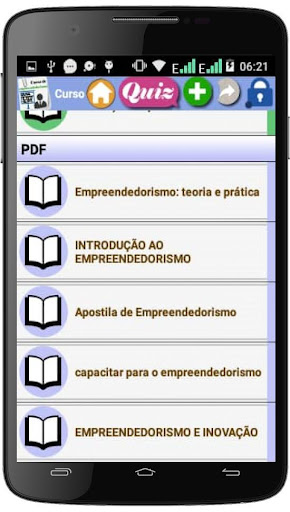 Android application Curso de Empreendedorismo screenshort