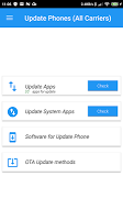 screenshot of Update Phones