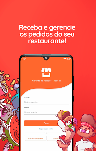 Android application Gerente de Pedidos - pede.ai screenshort