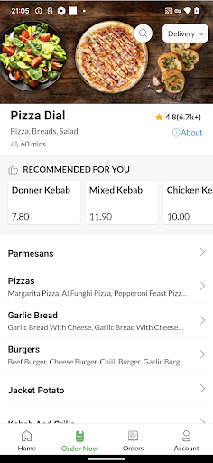 Pizza Dial Screen 3