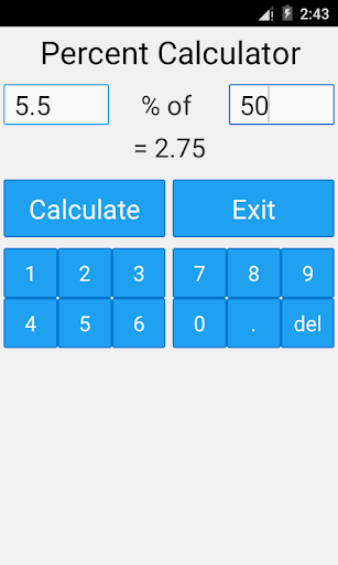 Percent Calculator Screen 3