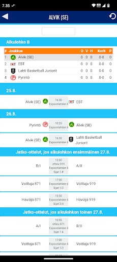Espoo liikkuu Tournament Screen 3
