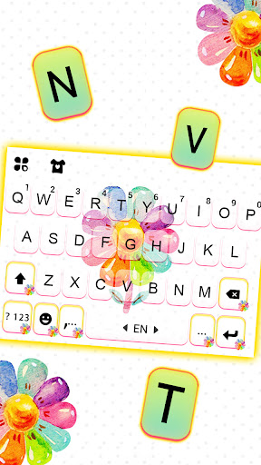 Colorful Cute Flower Keyboard Screen 2
