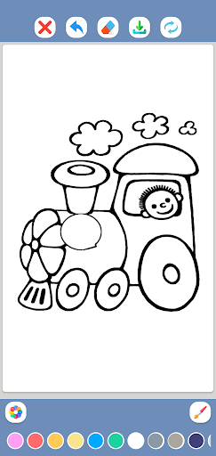 Android application Train Coloring Book screenshort