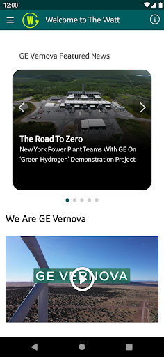 Android application The Watt from GE Vernova screenshort