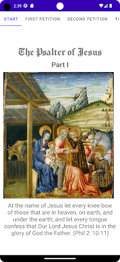 Android application The Psalter of Jesus screenshort