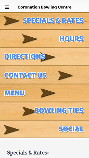 Coronation Bowling Centre Screen 2