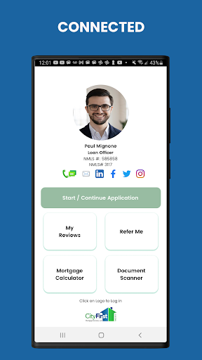 Android application CityFirst screenshort