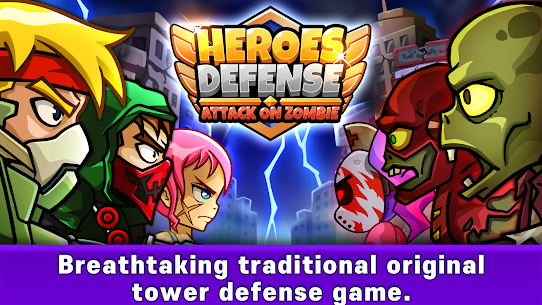 Heroes Defense MOD APK: Attack on Zombie (UNLIMITED HERO DEPLOY) 2