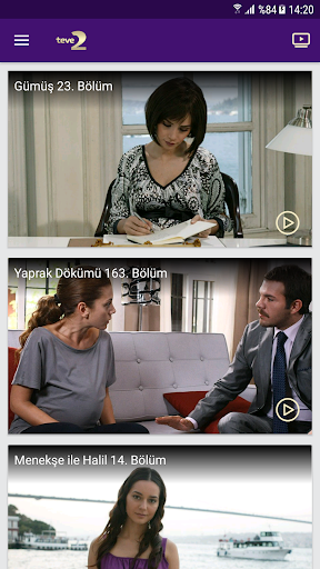Android application teve2 screenshort