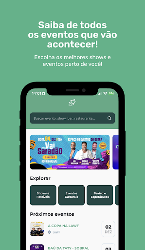 Android application Virtualticket - Shows e Festas screenshort