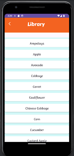 Android application FrutoScan screenshort